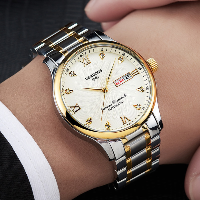 威顿手表男士机械表2020新款防水全自动瑞士名牌男表十大品牌