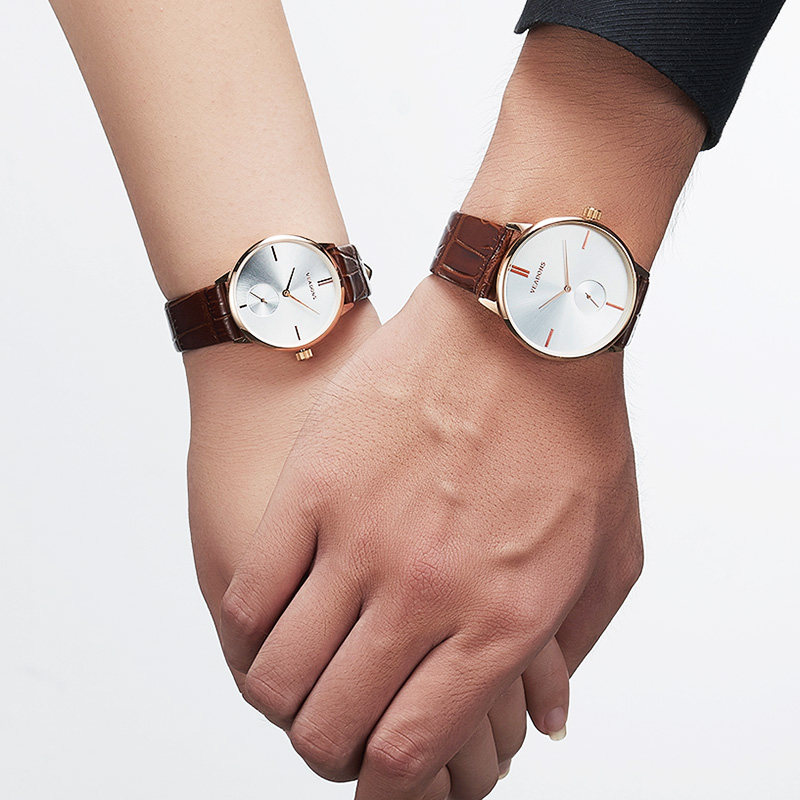 韩版潮流情侣手表防水时尚款皮带女2019新款石英表男女学生一对价
