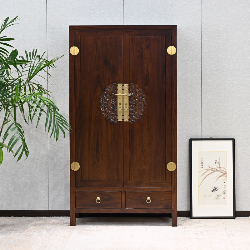 中式鞋柜全实木立柜家用大容量储物门厅高柜老榆木玄关收纳柜定制,住宅家具,鞋柜,淘宝优惠券,粉丝福利购,淘宝优惠卷