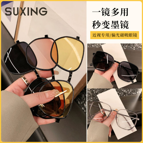 磁吸夹片墨镜女开车防晒可配近视