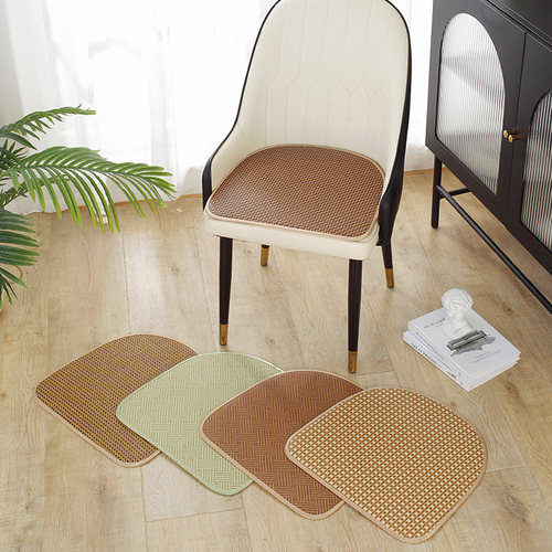 夏季马蹄型凉席餐椅垫透气不沾肤