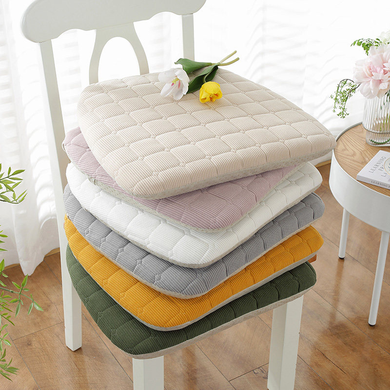 灯芯绒坐垫椭圆座垫学生椅垫加厚久坐家用四季通用屁垫椅子垫防滑,居家布艺,椅垫,淘宝优惠券,粉丝福利购,淘宝优惠卷