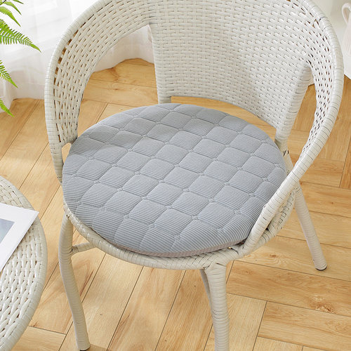 灯芯绒简约圆形垫子办公室学生