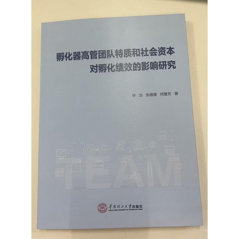 【官方正版】 孵化器高管团队特质和社会资本对孵化绩效的影响研究 许治, 张珊珊, 何慧芳著 华南理工大学出版社 9787562382133