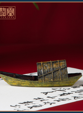 乌篷船摆件礼品一帆风顺铜工艺品