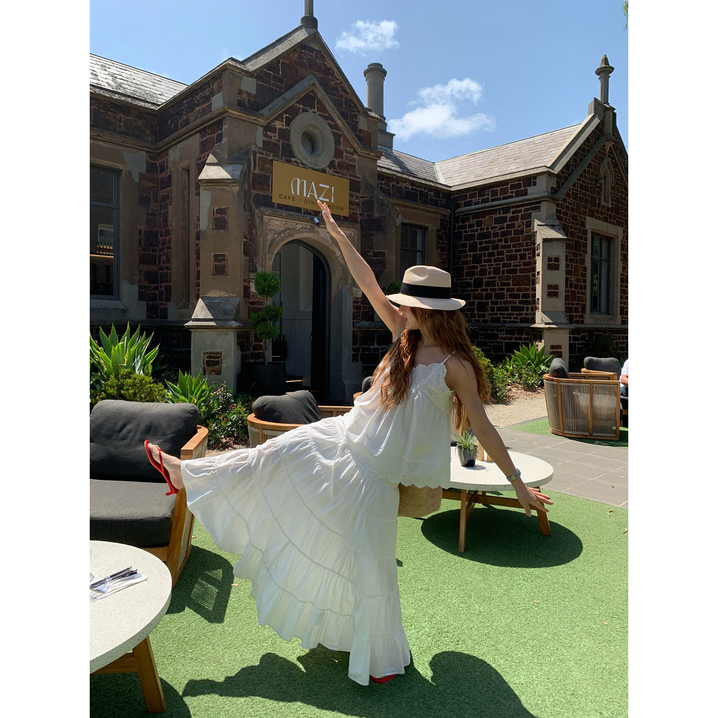 2026早春度假风绝美气质高腰大摆半身蛋糕裙女时尚百搭休闲夏季潮