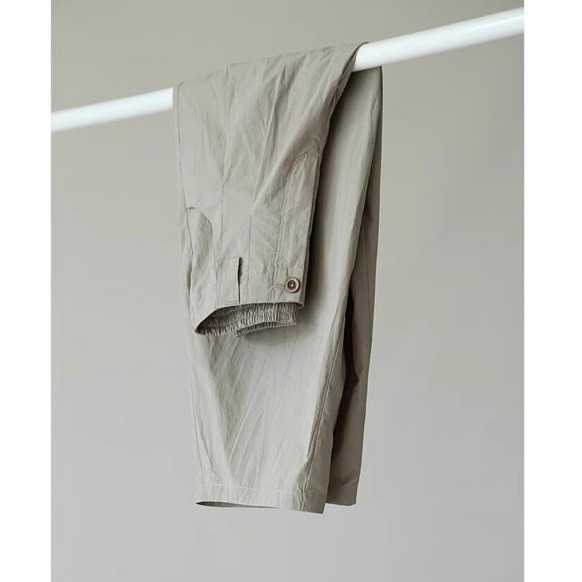 春夏季新款60支新疆长绒棉宽松工装九分小脚休闲裤女萝卜裤夏薄款