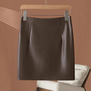 皮裙半身裙女款2026新款秋冬咖色感包臀裙高腰裙子短裙批时尚百搭