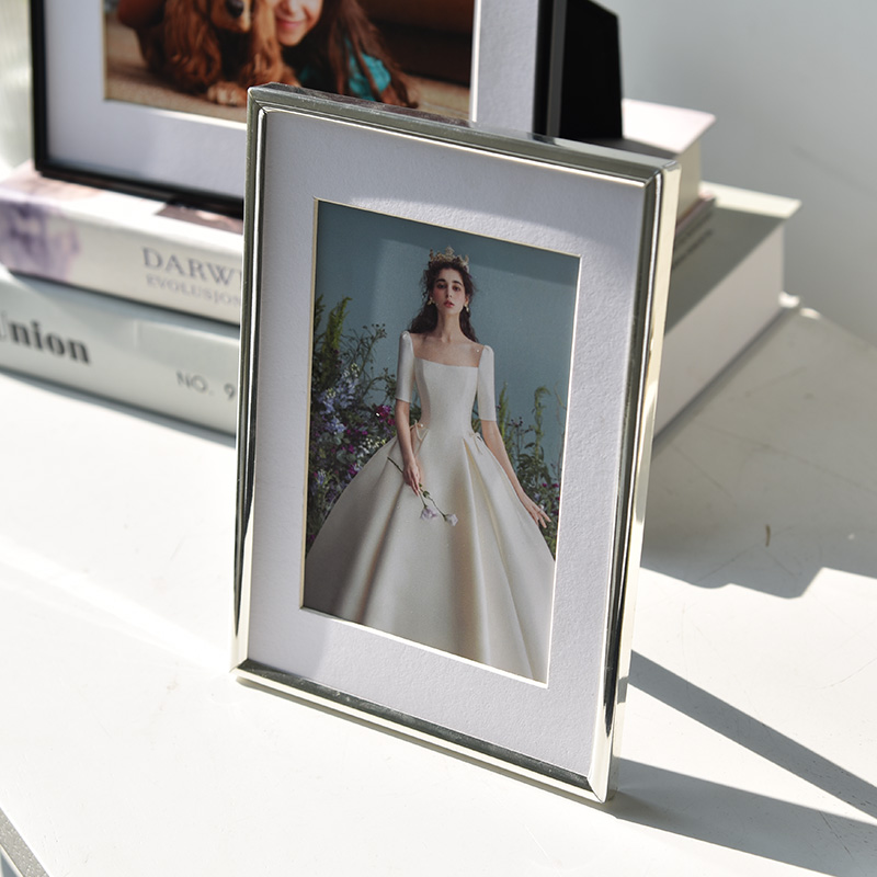 时几初铝合金相框窄边5寸6寸