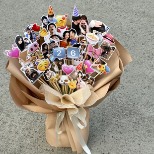 时几初原创定制照片花束生日毕业季纪念日礼物创意diy礼品材料包