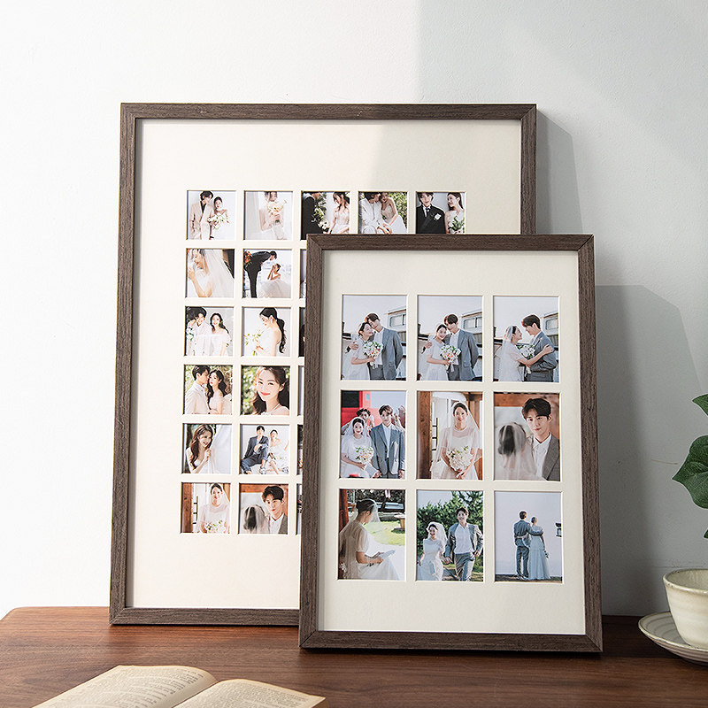 时几初实木九宫格定制相框