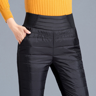 棉裤 冬季 显瘦双面白鸭绒加厚小脚铅笔裤 女外穿高腰修身 保暖羽绒裤