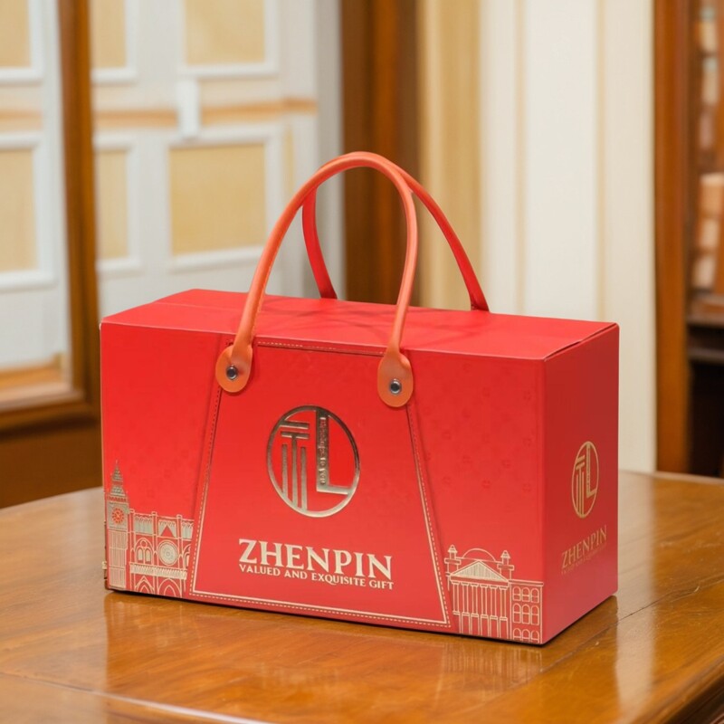 2025年新年礼盒年货包装盒高端手提盒干果盒水果盒红枣腊肉花饽饽