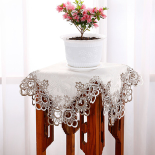 桌布床头柜盖布餐桌垫透明网纱高级感桌面保护垫茶几书桌花架垫布