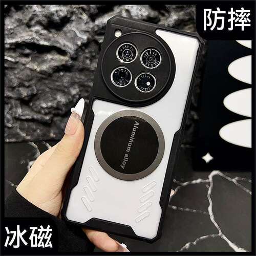 简约高级透明适用一加ACE3pro手机壳新款全包边软壳1+12商务网孔散热ACE2V防摔防指纹耐脏1+9RT男款快充不烫