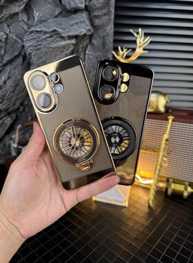 电镀金色适用vivoS30promini手机壳S20Pro解压陀螺支架s19自带镜头膜s18黑色s17亮面s16网孔散热保护套薄款男