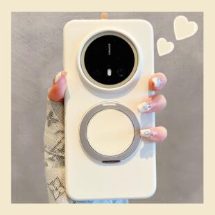 新款支点壳适用华为mate70pro+手机壳pura70简约纯色液态硅胶mate60/50/40pro360度磁吸旋转支架Ultra男女款