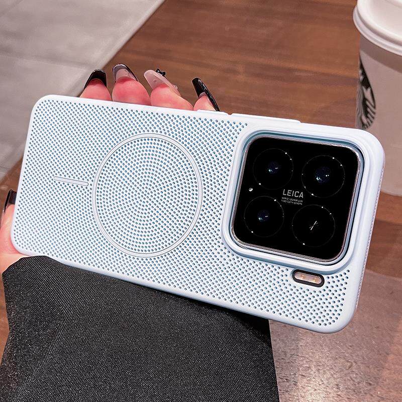 适用小米15手机壳新款多巴胺14磁吸充电15pro轻薄透气14pro保护套ultra至尊版夏日限定男女士外壳硬蜂窝散热