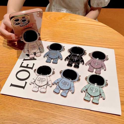 抖音宇航员支架背贴式卡通太空人手机支架桌面可折叠立体懒人支架