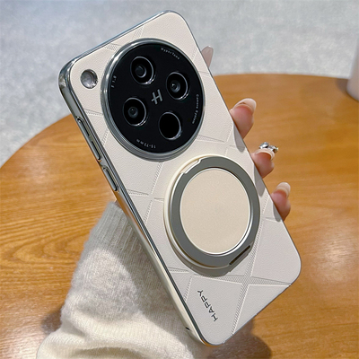 典雅白高端皮质适用oppofindx8手机壳带支架磁吸find x8pro新款全包镜头findx7ultra超薄电镀奢华男士商务潮