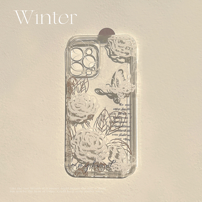 玫瑰花朵苹果复古11适用手机壳