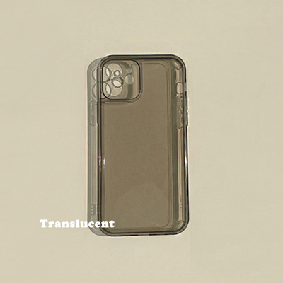 纯色透黑简约苹果11适用手机壳