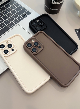 阶梯摄像头苹果17promax手机壳iphone14pro软14套15适用16promax精孔8plus磨砂秋冬高级感ins风13保护套12