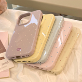 日韩ins风撞色简约小波点适用苹果17promax手机壳iphone17新款 15pro气质小众14男女11防摔16全包软壳13保护套