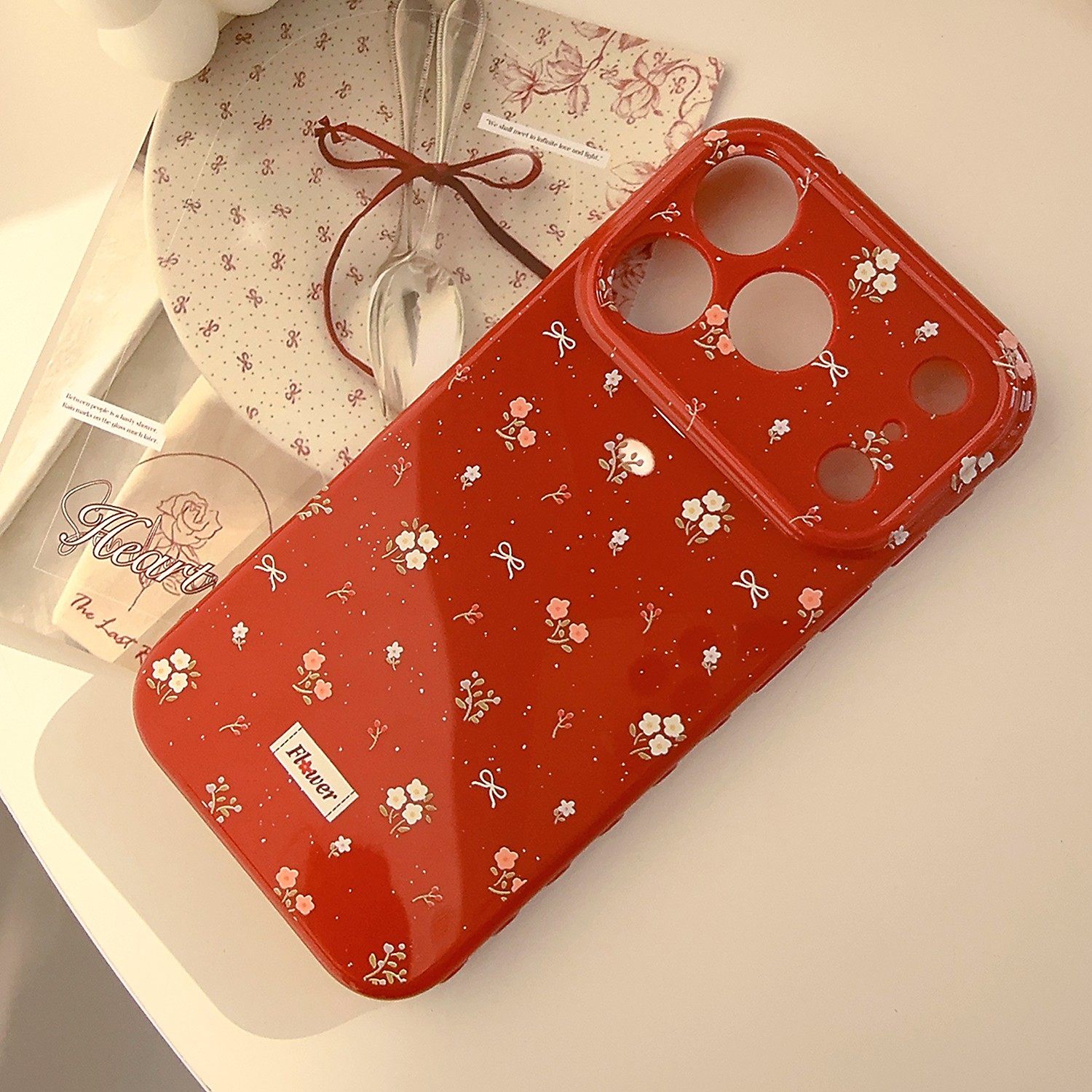 ins新年温柔小碎花适用苹果17适用17pro苹果17ProMax手机壳iPhone16软壳14新款16Promax保护套13复古红色15女,3C数码配件,手机保护套/壳,淘宝优惠券,粉丝福利购,淘宝优惠卷