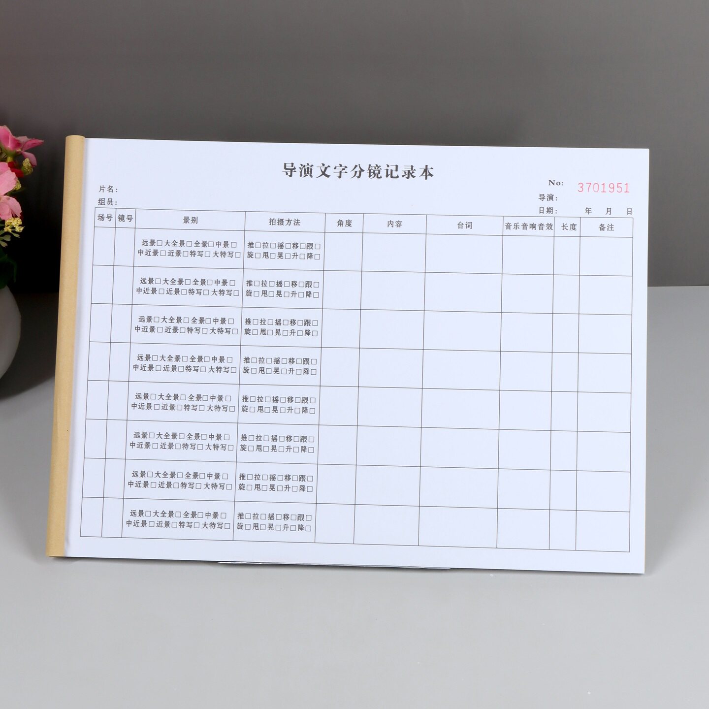 视频导演剧本文字分镜记录本定制微电影分镜头脚本短剧拍摄登记表