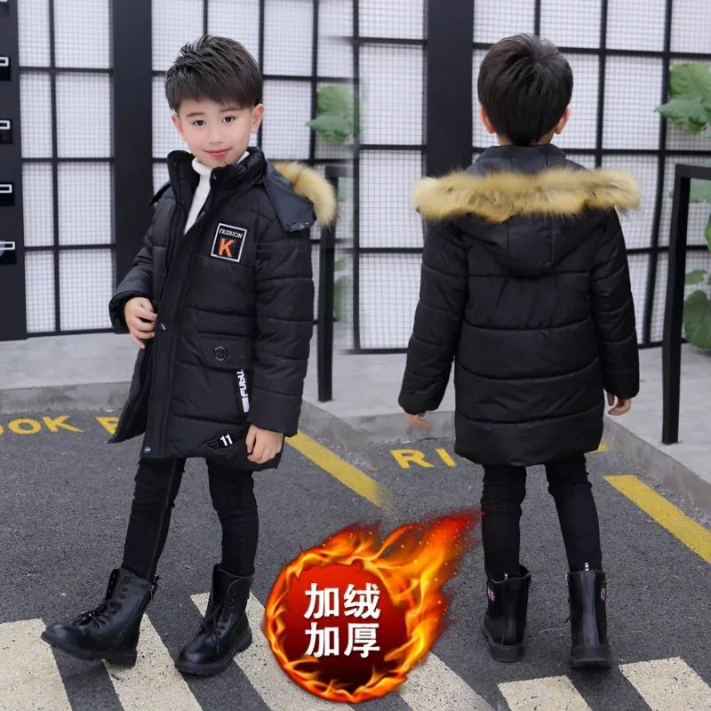 男童棉衣加绒加厚儿童棉服