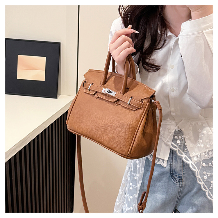 高级感凯莉包女包2026新款时尚手提单肩斜挎包通勤百搭大容量包包