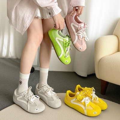 薄款网面德训鞋女2025夏季新款内增高透气休闲运动板鞋平底小白鞋