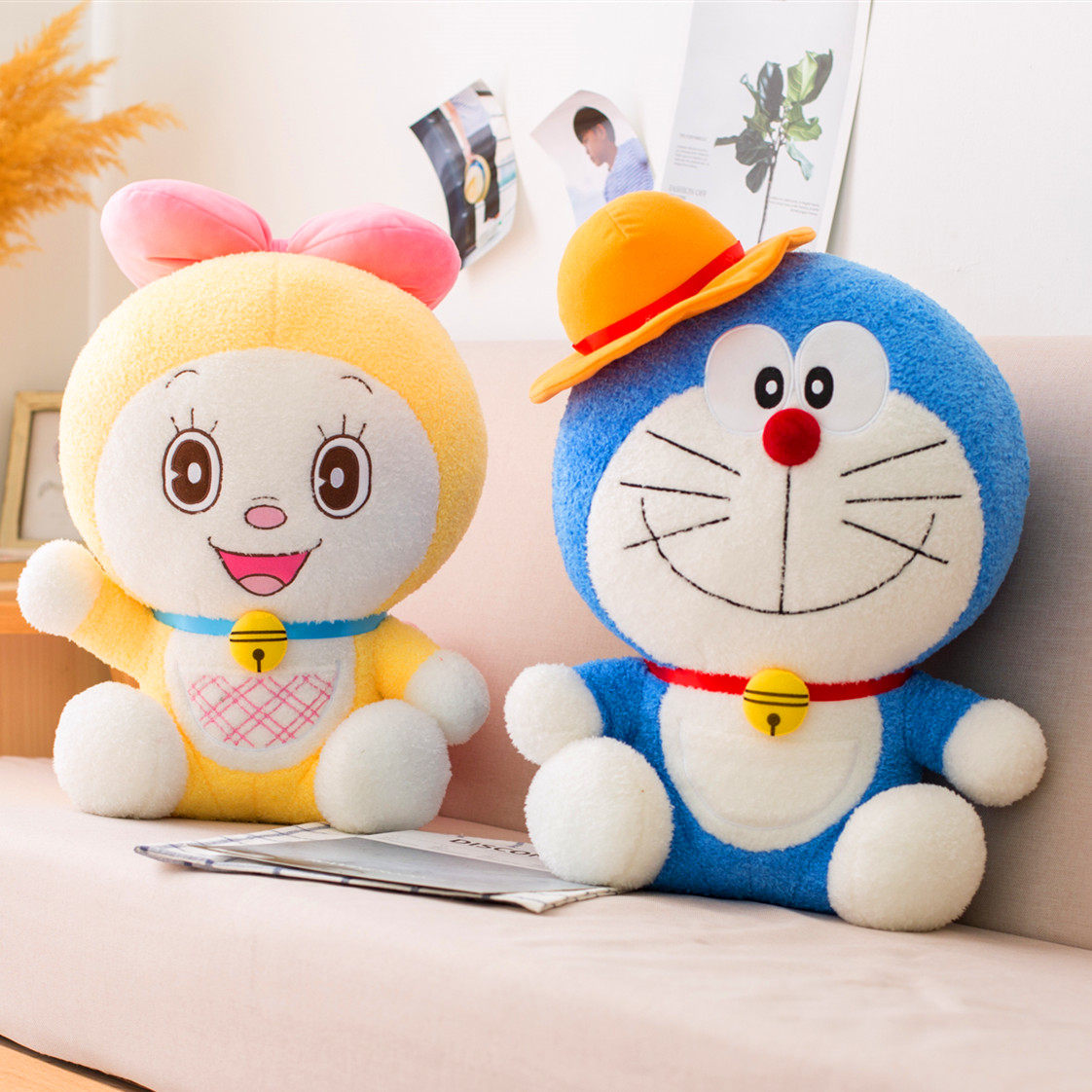 正版纯真哆啦a梦公仔毛绒玩具哆啦美玩偶叮当猫情侣娃娃女生礼物