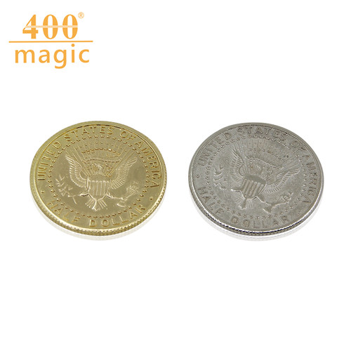 包邮 half dollar 50美分硬币 钱币魔术玩具 近景魔术道具