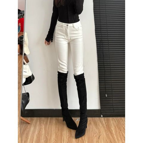 高个子设计感小众美式高腰铅笔裤女2026新款白色修身显腿小脚裤潮,女装/女士精品,牛仔裤,淘宝优惠券,粉丝福利购,淘宝优惠卷