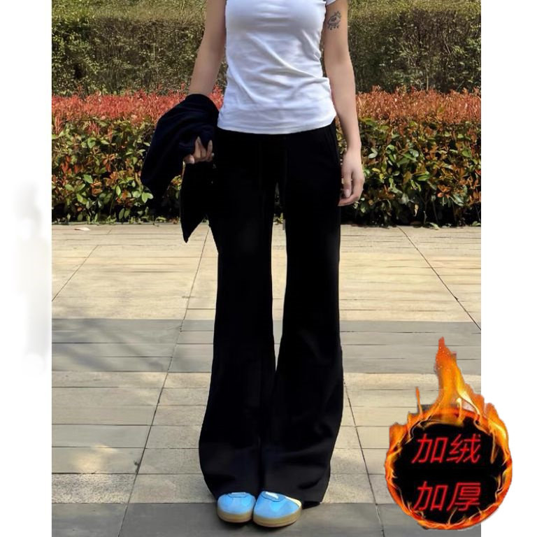 加绒加厚不贴腿黑色微喇叭牛仔裤女秋冬新款高腰显瘦垂感拖地裤子,女装/女士精品,牛仔裤,淘宝优惠券,粉丝福利购,淘宝优惠卷