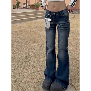 低腰微喇叭牛仔裤女春季2026新款ins潮百搭弹力修身显瘦马蹄裤子