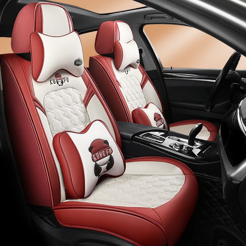 24新款汽车座套四季通用全皮坐垫女神座椅套全包围专用可爱车座垫