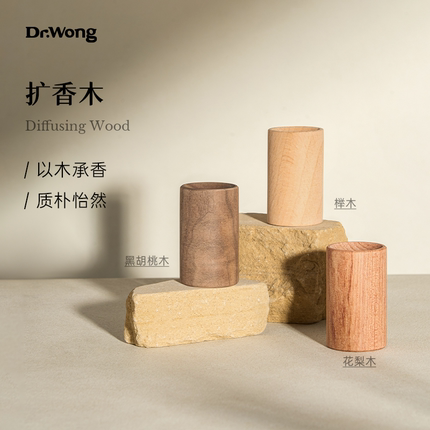 「u先」Dr.Wong扩香木精油香薰组合家用桌面衣柜摆件精油扩香石