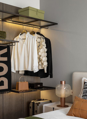 森度家居衣帽间软装摆件装饰设计衣橱女士包收纳盒围巾设计搭配