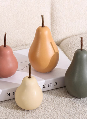 森度现代陶瓷水果梨子摆件客厅创意小众家居装饰客厅茶几饰品简约