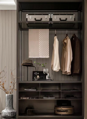 森度软装样板间女士轻奢摆件衣帽间橱柜卧室软装样板间围巾帽子