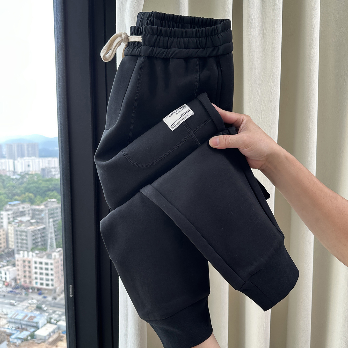 设计高级卫裤男潮流百搭美式复古