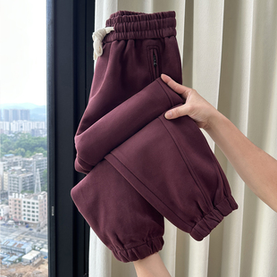 松紧腰百搭哈伦卫裤 秋季 男轻奢简约宽松束脚运动裤 纯色休闲裤 新款
