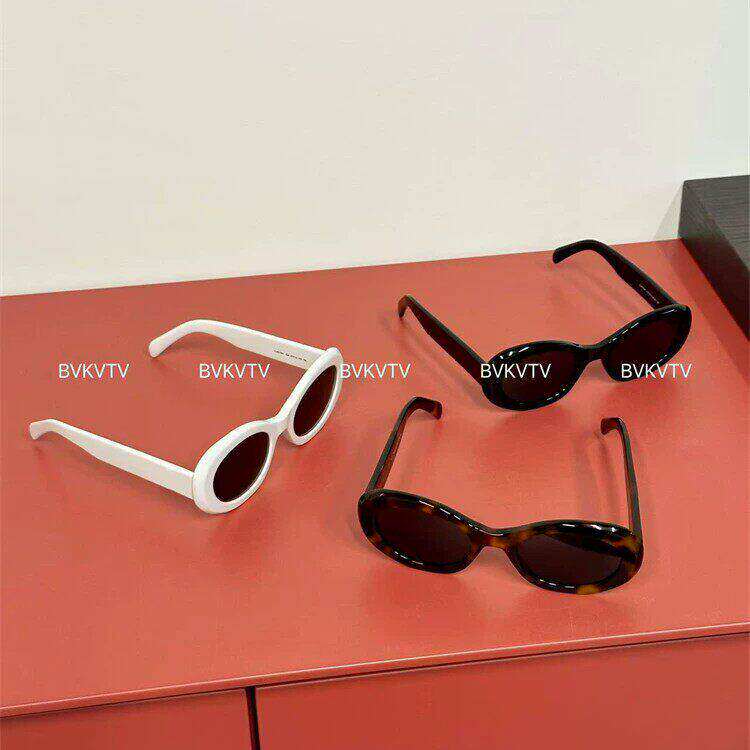 ELEVEN 4/16 新款黑色个性椭圆框太阳镜女时尚休闲简约复古墨镜