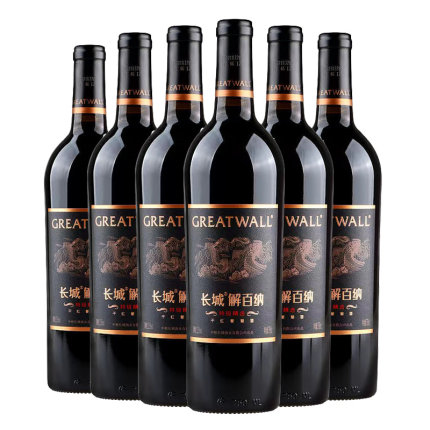 长城特级精选黑金解百纳干红葡萄酒 整箱六瓶750mL*6 中粮红酒