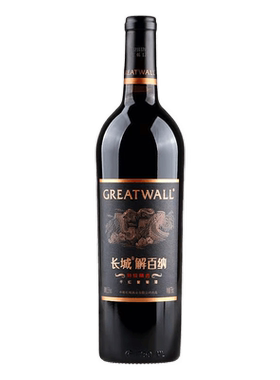 长城特级精选黑金解百纳干红葡萄酒 单瓶750mL 中粮红酒