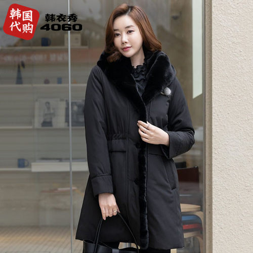 韩国冬季中老年女装棉衣外套加肥加大妈妈装厚款加绒宽松OUZ5074 - 封面