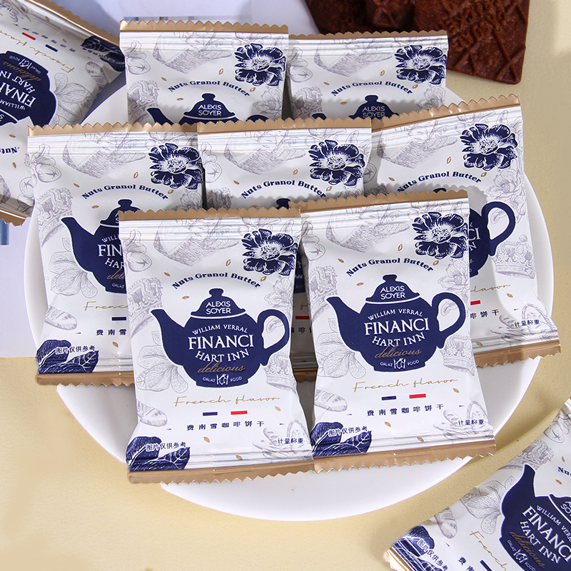mokcoke莫可卡费南雪咖啡饼干薄酥脆500g结婚喜糖果喜饼干小零食